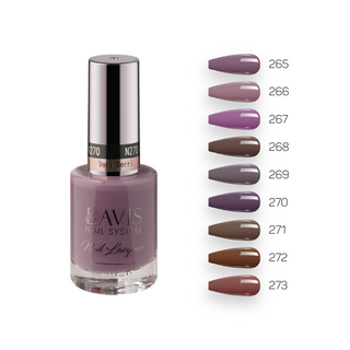  Lavis Nail Lacquer Fall Winter Set N4 (9 colors): 265, 266, 267, 268, 269, 270, 271, 272, 273 by LAVIS NAILS sold by DTK Nail Supply