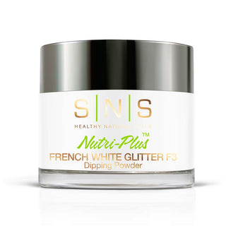  SNS French White Glitter F3 Dipping Powder Pink & White - 2 oz by SNS sold by DTK Nail Supply