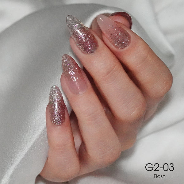 LAVIS Glitter G02 - 03 - Gel Polish 0.5 oz - Pillow Talk Collection by LAVIS NAILS sold by DTK Nail Supply