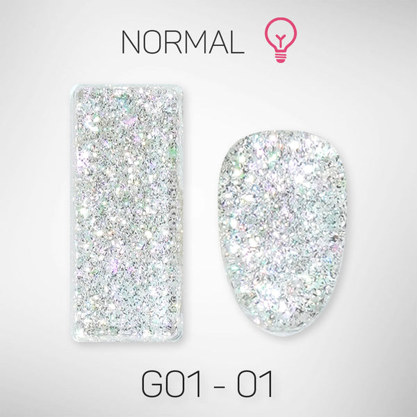 LAVIS Glitter G01 - 01 - Gel Polish 0.5 oz - Galaxy Collection by LAVIS NAILS sold by DTK Nail Supply