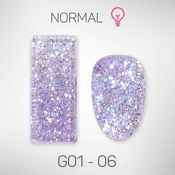 LAVIS Glitter G01 - 06 - Gel Polish 0.5 oz - Galaxy Collection by LAVIS NAILS sold by DTK Nail Supply