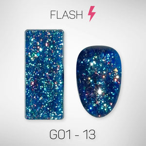 LAVIS Glitter G01 - 13 - Gel Polish 0.5 oz - Galaxy Collection by LAVIS NAILS sold by DTK Nail Supply