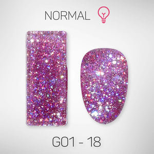 LAVIS Glitter G01 - 18 - Gel Polish 0.5 oz - Galaxy Collection by LAVIS NAILS sold by DTK Nail Supply