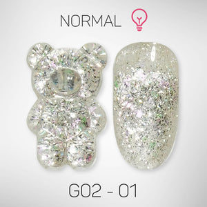 LAVIS Glitter G02 - 01 - Gel Polish 0.5 oz - Pillow Talk Collection by LAVIS NAILS sold by DTK Nail Supply