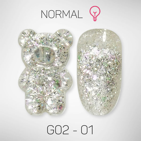 LAVIS Glitter G02 - 01 - Gel Polish 0.5 oz - Pillow Talk Collection by LAVIS NAILS sold by DTK Nail Supply