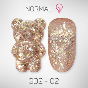 LAVIS Glitter G02 - 02 - Gel Polish 0.5 oz - Pillow Talk Collection by LAVIS NAILS sold by DTK Nail Supply