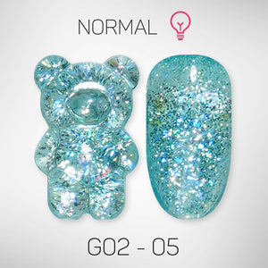 LAVIS Glitter G02 - 05 - Gel Polish 0.5 oz - Pillow Talk Collection by LAVIS NAILS sold by DTK Nail Supply