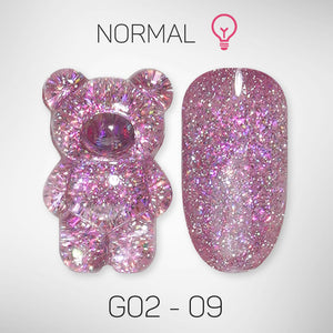 LAVIS Glitter G02 - 09 - Gel Polish 0.5 oz - Pillow Talk Collection by LAVIS NAILS sold by DTK Nail Supply