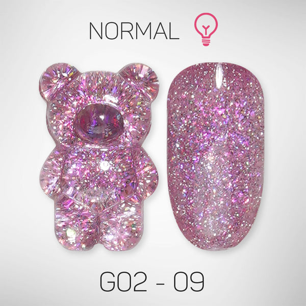 LAVIS Glitter G02 - 09 - Gel Polish 0.5 oz - Pillow Talk Collection by LAVIS NAILS sold by DTK Nail Supply
