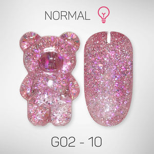 LAVIS Glitter G02 - 10 - Gel Polish 0.5 oz - Pillow Talk Collection by LAVIS NAILS sold by DTK Nail Supply