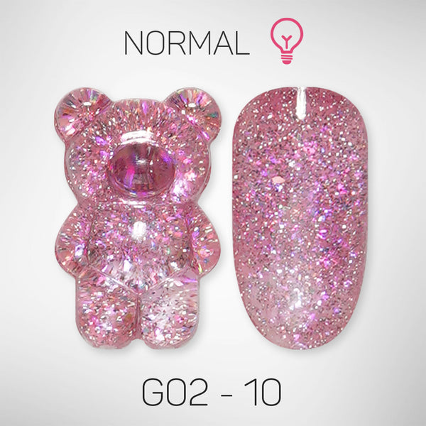 LAVIS Glitter G02 - 10 - Gel Polish 0.5 oz - Pillow Talk Collection by LAVIS NAILS sold by DTK Nail Supply