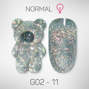 LAVIS Glitter G02 - 11 - Gel Polish 0.5 oz - Pillow Talk Collection by LAVIS NAILS sold by DTK Nail Supply