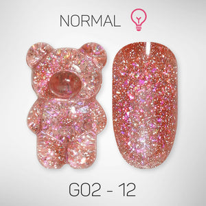 LAVIS Glitter G02 - 12 - Gel Polish 0.5 oz - Pillow Talk Collection by LAVIS NAILS sold by DTK Nail Supply