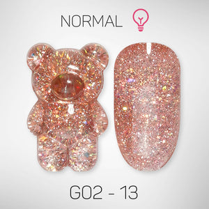 LAVIS Glitter G02 - 13 - Gel Polish 0.5 oz - Pillow Talk Collection by LAVIS NAILS sold by DTK Nail Supply
