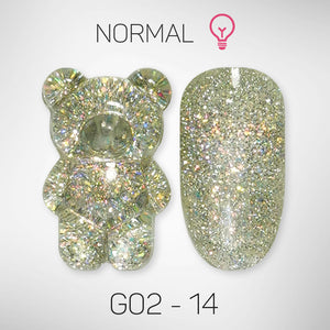 LAVIS Glitter G02 - 14 - Gel Polish 0.5 oz - Pillow Talk Collection by LAVIS NAILS sold by DTK Nail Supply