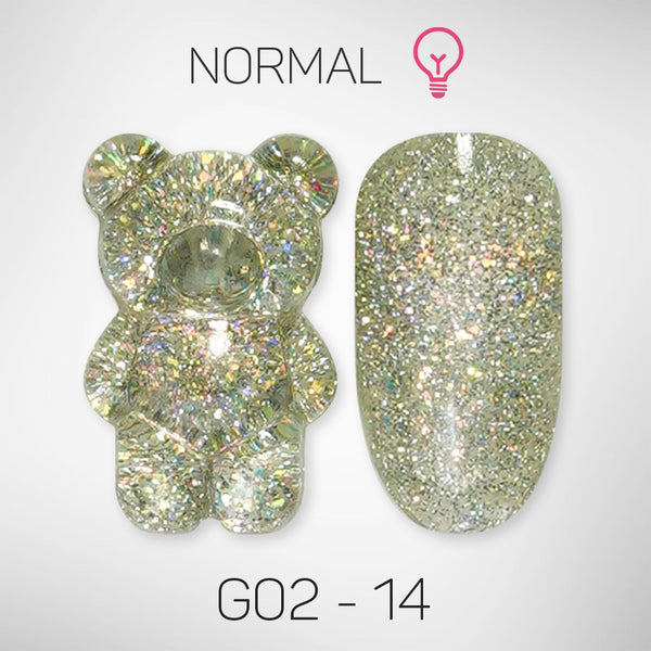 LAVIS Glitter G02 - 14 - Gel Polish 0.5 oz - Pillow Talk Collection by LAVIS NAILS sold by DTK Nail Supply
