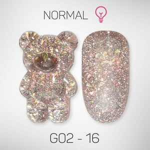 LAVIS Glitter G02 - 16 - Gel Polish 0.5 oz - Pillow Talk Collection by LAVIS NAILS sold by DTK Nail Supply