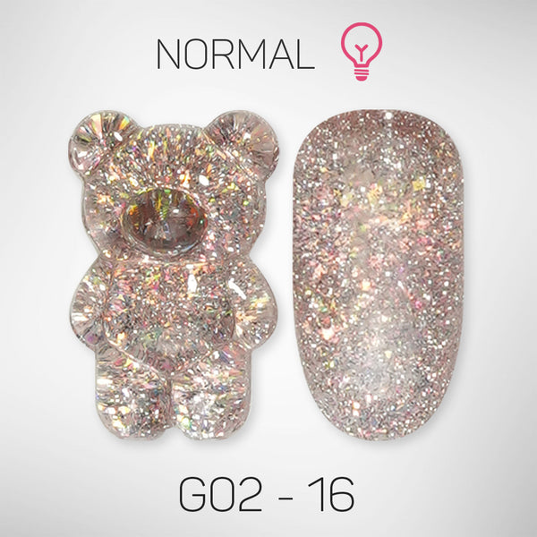 LAVIS Glitter G02 - 16 - Gel Polish 0.5 oz - Pillow Talk Collection by LAVIS NAILS sold by DTK Nail Supply