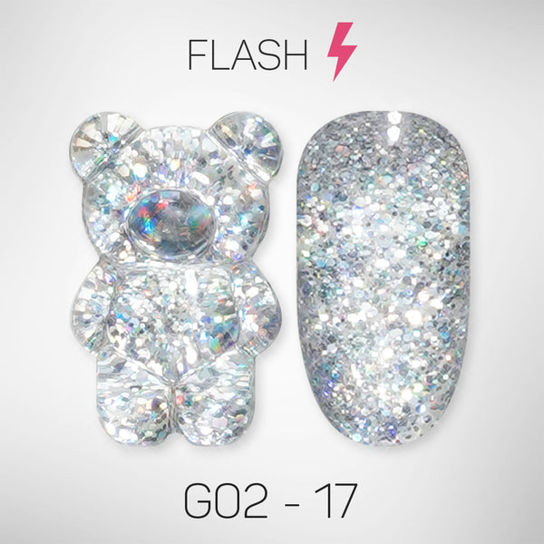 LAVIS Glitter G02 - 17 - Gel Polish 0.5 oz - Pillow Talk Collection by LAVIS NAILS sold by DTK Nail Supply