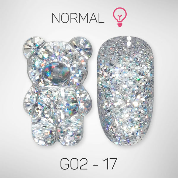 LAVIS Glitter G02 - 17 - Gel Polish 0.5 oz - Pillow Talk Collection by LAVIS NAILS sold by DTK Nail Supply