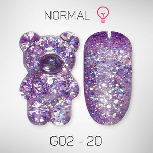 LAVIS Glitter G02 - 20 - Gel Polish 0.5 oz - Pillow Talk Collection by LAVIS NAILS sold by DTK Nail Supply