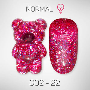LAVIS Glitter G02 - 22 - Gel Polish 0.5 oz - Pillow Talk Collection by LAVIS NAILS sold by DTK Nail Supply