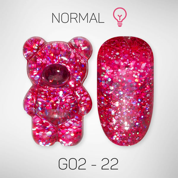 LAVIS Glitter G02 - 22 - Gel Polish 0.5 oz - Pillow Talk Collection by LAVIS NAILS sold by DTK Nail Supply