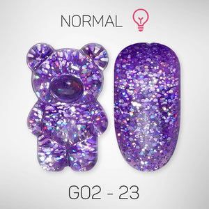 LAVIS Glitter G02 - 23 - Gel Polish 0.5 oz - Pillow Talk Collection by LAVIS NAILS sold by DTK Nail Supply