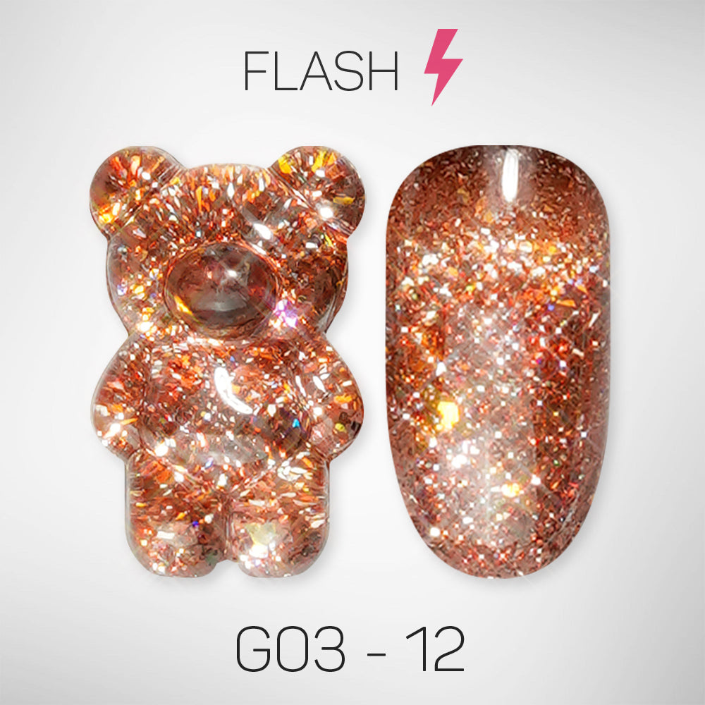 LAVIS Glitter G03 - 12 - Gel Polish 0.5 oz - Barbie Collection by LAVIS NAILS sold by DTK Nail Supply