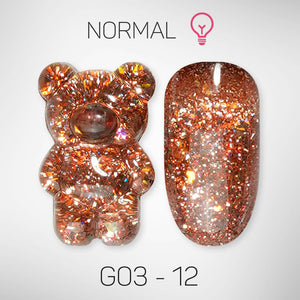 LAVIS Glitter G03 - 12 - Gel Polish 0.5 oz - Barbie Collection by LAVIS NAILS sold by DTK Nail Supply