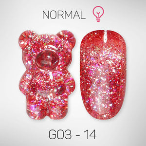 LAVIS Glitter G03 - 14 - Gel Polish 0.5 oz - Barbie Collection by LAVIS NAILS sold by DTK Nail Supply