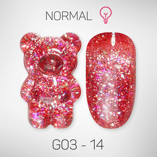 LAVIS Glitter G03 - Gel Polish 0.5 oz - Barbie Collection V2 by LAVIS NAILS sold by DTK Nail Supply