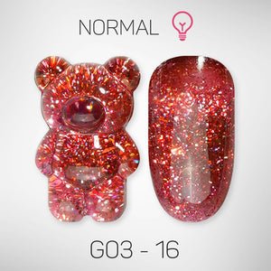 LAVIS Glitter G03 - 16 - Gel Polish 0.5 oz - Barbie Collection by LAVIS NAILS sold by DTK Nail Supply