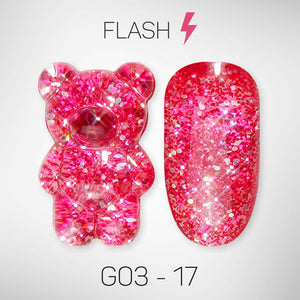 LAVIS Glitter G03 - 17 - Gel Polish 0.5 oz - Barbie Collection by LAVIS NAILS sold by DTK Nail Supply