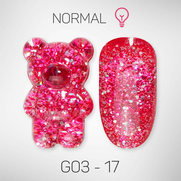 LAVIS Glitter G03 - 17 - Gel Polish 0.5 oz - Barbie Collection by LAVIS NAILS sold by DTK Nail Supply