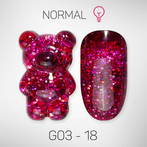 LAVIS Glitter G03 - 18 - Gel Polish 0.5 oz - Barbie Collection by LAVIS NAILS sold by DTK Nail Supply