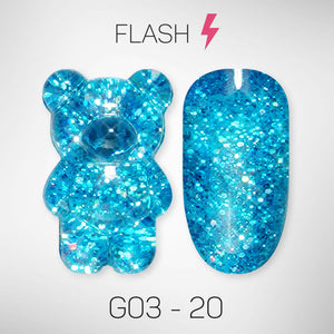 LAVIS Glitter G03 - 20 - Gel Polish 0.5 oz - Barbie Collection by LAVIS NAILS sold by DTK Nail Supply