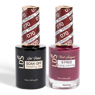  LDS Holiday Gift Bundle: 4 Gel & Lacquer, 1 Base Gel, 1 Top Gel - 031, 033, 070, 129 by LDS sold by DTK Nail Supply