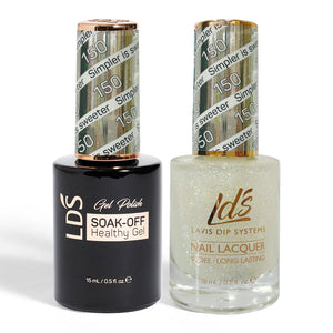LDS Gel Nail Polish Duo - 150 Glitter Colors - Simpler is sweeter by LDS sold by DTK Nail Supply