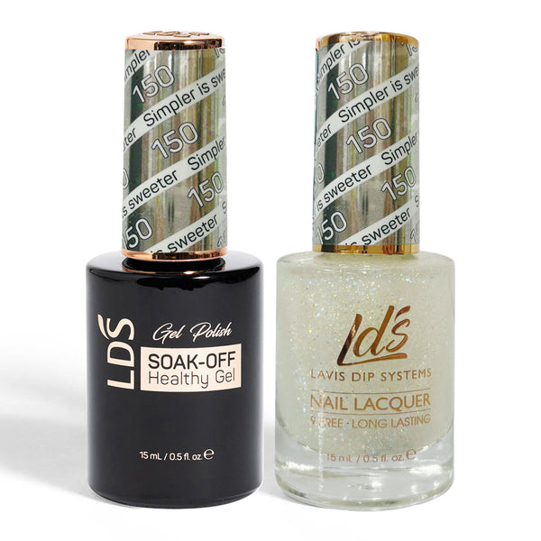 LDS Gel Nail Polish Duo - 150 Glitter Colors - Simpler is sweeter by LDS sold by DTK Nail Supply