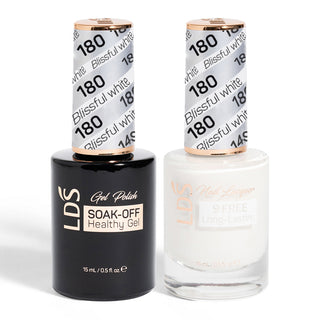  LDS Gel Nail Polish Duo - 180 White Colors - Blissful White by LDS sold by DTK Nail Supply