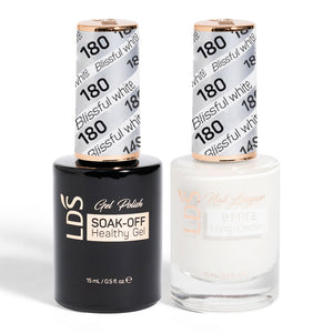  LDS Gel Nail Polish Duo - 180 Blissful White by LDS sold by DTK Nail Supply