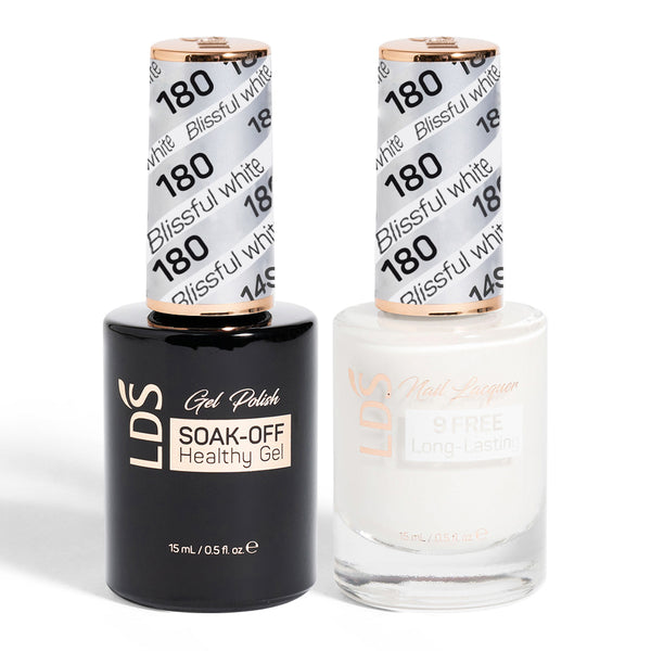  LDS Gel Nail Polish Duo - 180 Blissful White by LDS sold by DTK Nail Supply