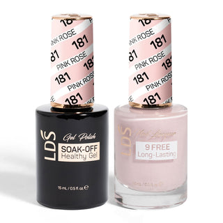  LDS Gel Nail Polish Duo - 181 Pink Colors - Pink Rose by LDS sold by DTK Nail Supply