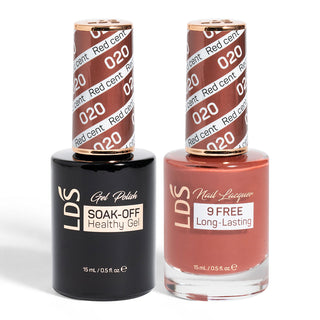  LDS Holiday Gift Bundle: 4 Gel & Lacquer, 1 Base Gel, 1 Top Gel - 017, 020, 021, 022 by LDS sold by DTK Nail Supply