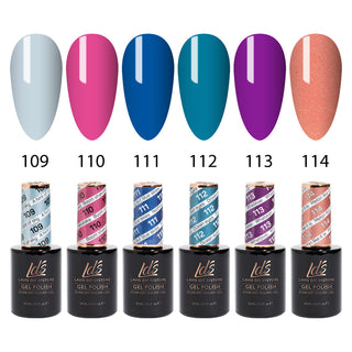  LDS Healthy Gel Color Set (6 colors): 109 to 114 by LDS sold by DTK Nail Supply