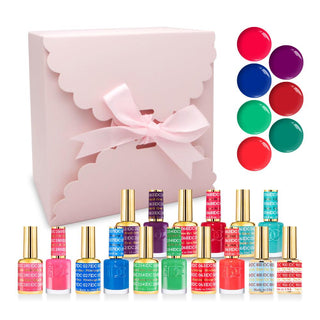  DND DC Holiday Gift Bundle: 7 Gel & Lacquer, 1 Base Gel, 1 Top Gel - 280, 027, 254, 063, 262, 068, 036 by DND DC sold by DTK Nail Supply