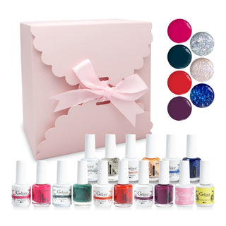  GELIXIR Holiday Gift Bundle: 7 Gel & Lacquer, 1 Base Gel, 1 Top Gel - 052, 125, 040, 034, 140, 038, 101 by Gelixir sold by DTK Nail Supply