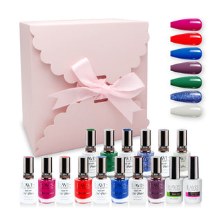  LAVIS Holiday Gift Bundle: 7 Gel & Lacquer, 1 Base Gel, 1 Top Gel - 054, 094, 095, 084, 083, 108, 079 by LAVIS NAILS sold by DTK Nail Supply