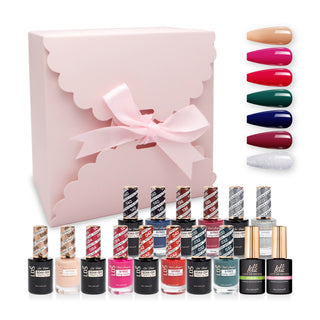  LDS Holiday Gift Bundle: 7 Gel & Lacquer, 1 Base Gel, 1 Top Gel - 056, 084, 042, 032, 140, 136, 003 by LDS sold by DTK Nail Supply